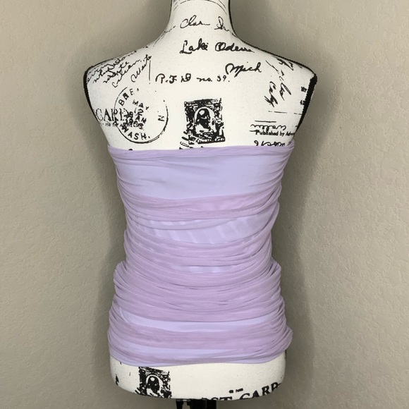 #66 NWOT Naked Wardrobe Purple Runched Tube Top & Skirt S/M - Picture 3 of 4